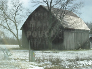 old Mail Pouch barn near Monroe