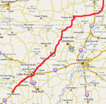 My route from Sikeston to Arkadelphia Sikeston to Arkadelphia
